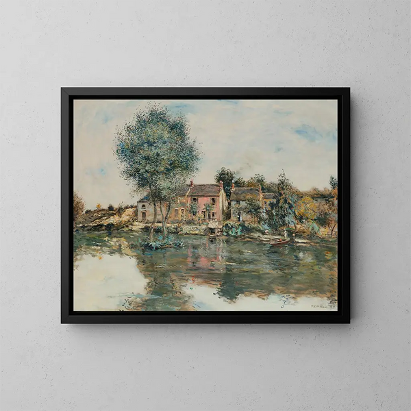 La Maison Rose au Bord de l'Oise - Jean François Raffaëlli — oprawiony obraz na ścianie