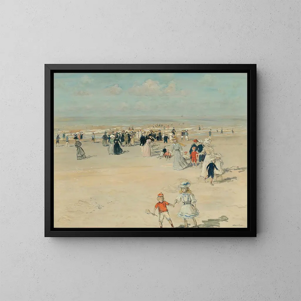 La promenade à marée basse - Jean François Raffaëlli — oprawiony obraz na ścianie