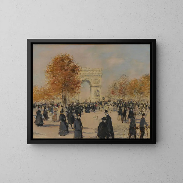 Les Champs-Élysées - Jean François Raffaëlli — oprawiony obraz na ścianie