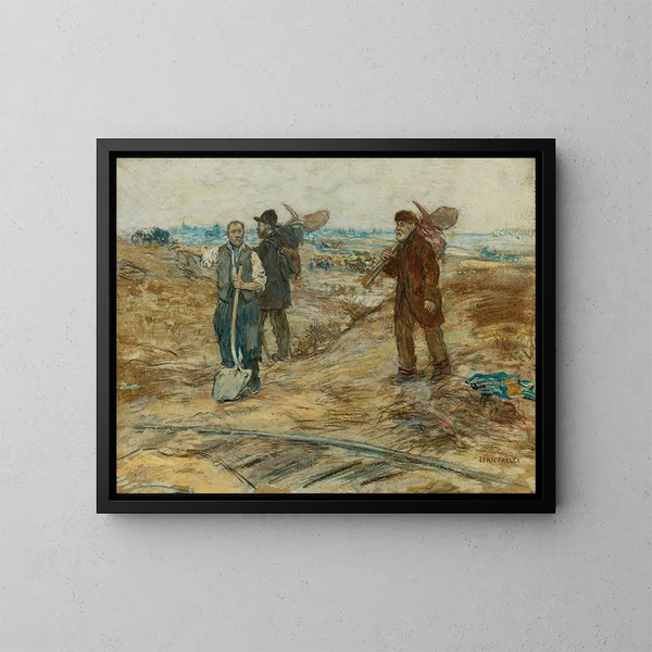 Les Trois Cheminots - Jean François Raffaëlli — oprawiony obraz na ścianie