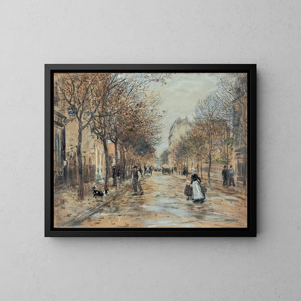 Rue à Asnières - Jean François Raffaëlli — oprawiony obraz na ścianie