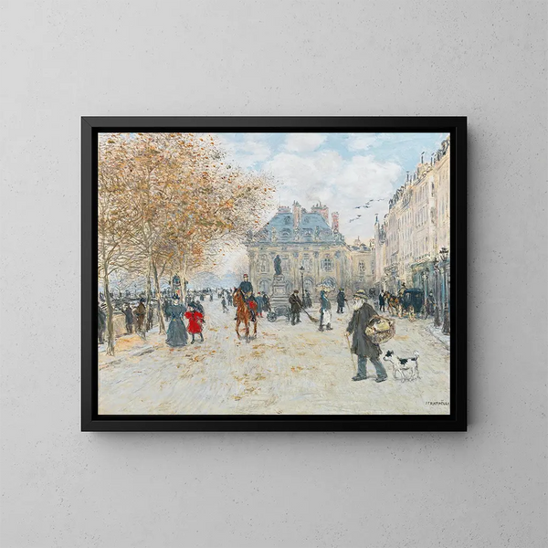 Le quai Malaquais à Paris - Jean François Raffaëlli — oprawiony obraz na ścianie
