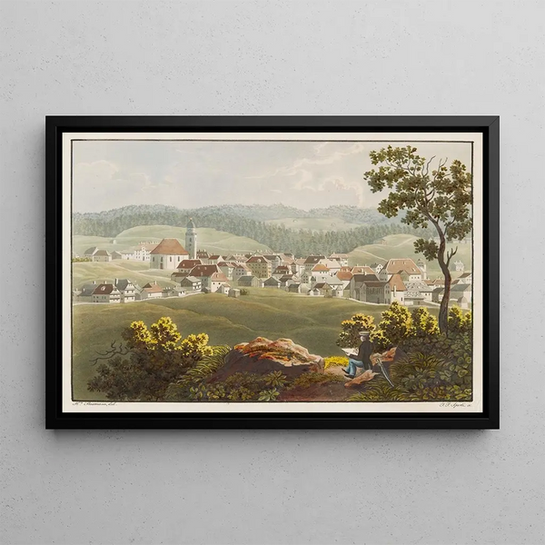 La Chaux-de-Fonds - Jean Henri Baumann — oprawiony obraz na ścianie