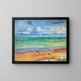 La Plage - Jean Misceslas Peské — oprawiony obraz na ścianie