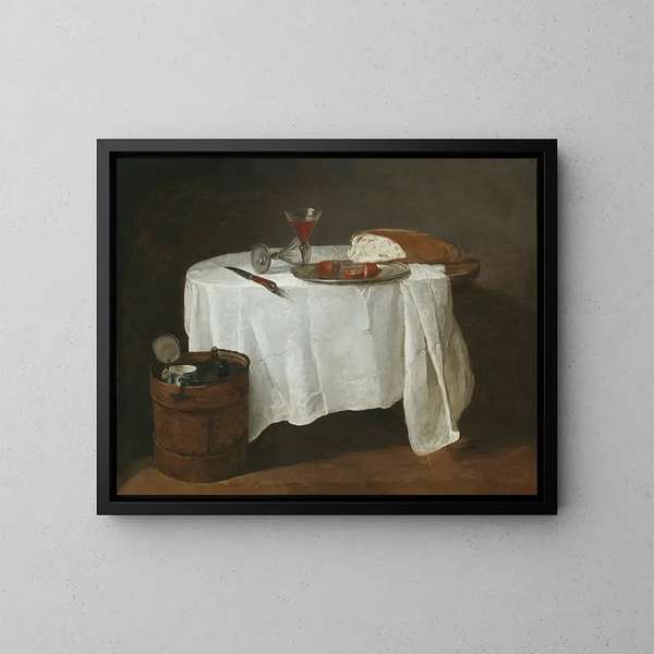 La nappe blanche - Jean Siméon Chardin — oprawiony obraz na ścianie