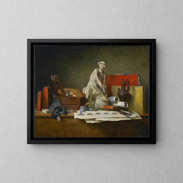 Les attributs des arts et les récompenses qui leur sont accordées - Jean Siméon Chardin — oprawiony obraz na ścianie