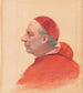 Un kardynał w profilu - Jehan Georges Vibert — widok dzieła