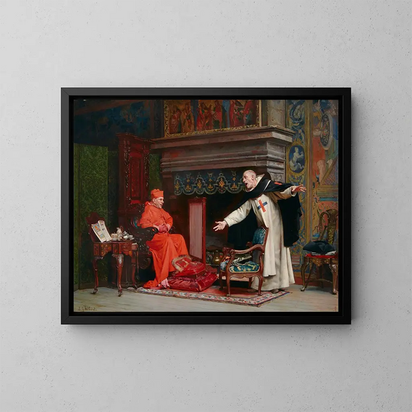 Le choix d'un prédicateur - Jehan Georges Vibert — oprawiony obraz na ścianie
