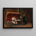Le Dîner des chanoines - Jehan Georges Vibert — oprawiony obraz na ścianie