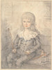 Portret chłopca z pluszowym koniem - Jens Juel — widok dzieła