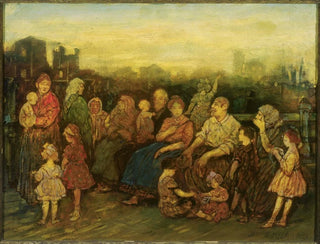 Wieczór na nabrzeżu - Jerome Myers — widok dzieła