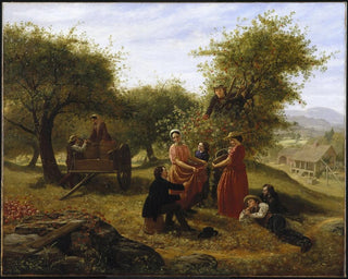 Zbiór jabłek - Jerome Thompson — widok dzieła