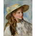Reprodukcja obrazu Młoda dziewczyna w kapeluszu - Pierre-Auguste Renoir