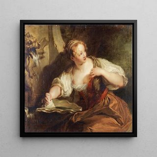 Jeune femme à une fontaine - François Lemoyne
