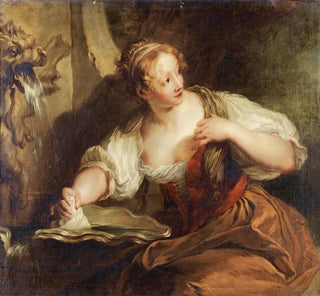 Jeune femme à une fontaine - François Lemoyne