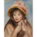 Reprodukcja obrazu Młoda dziewczyna w różowym kapeluszu - Pierre-Auguste Renoir