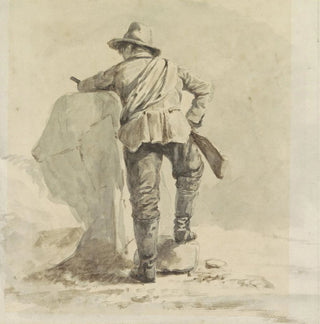 Jeune homme reposant vu de dos - Johann Bernard Klombeek