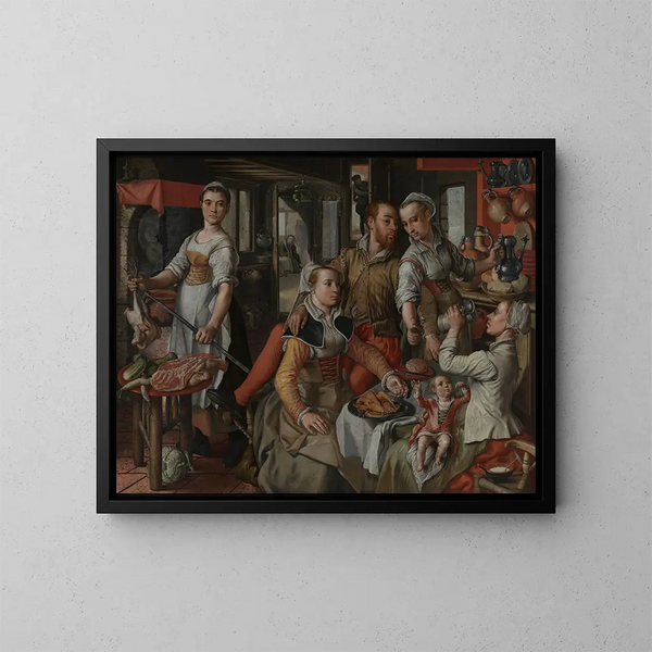 Scena burdelu - Joachim Beuckelaer — oprawiony obraz na ścianie
