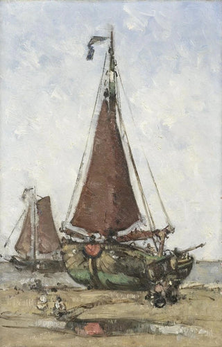 Joannes Barnardus Antonius Maria Westerwoudt - Bluffbowed Fishing Boat on the Beach.webp