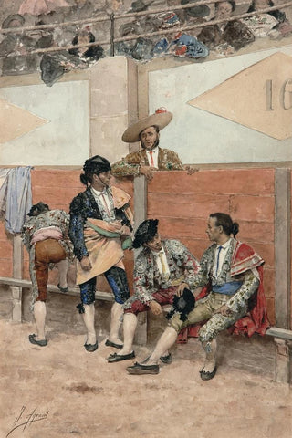 Joaqun Agrasot - A Rest During the Bullfight.webp