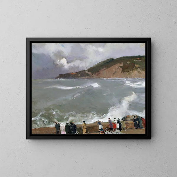 Brise-lames de Saint-Sébastien - Joaquín Sorolla — oprawiony obraz na ścianie
