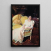 Clotilde siedząca na kanapie - Joaquín Sorolla — oprawiony obraz na ścianie