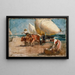 Scena plażowa - Joaquín Sorolla — oprawiony obraz na ścianie