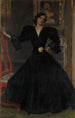 Madame de Sorolla Clotilde García del Castillo 1865-1929 w czerni - Joaquín Sorolla — widok dzieła