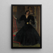 Madame de Sorolla Clotilde García del Castillo 1865-1929 w czerni - Joaquín Sorolla — oprawiony obraz na ścianie