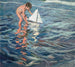 Mała łódka z żaglami - Joaquín Sorolla — widok dzieła