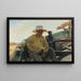 Stary rybak w łódce - Joaquín Sorolla — oprawiony obraz na ścianie