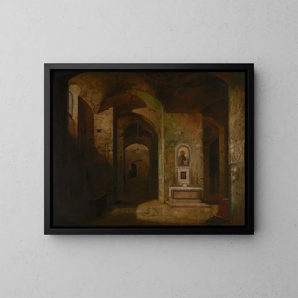 La crypte de la basilique San Martino ai Monti à Rome - Jodocus Sebastiaen van den Abeele — oprawiony obraz na ścianie