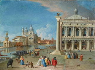 Johan Anton Richter - The Piazzetta with Santa Maria della Salute beyond Venice.webp
