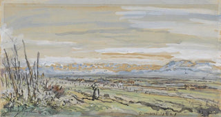 Johan Antonie de Jonge - Gezicht op een vlak landschap.webp