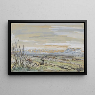 Johan Antonie de Jonge - Gezicht op een vlak landschap.webp