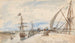 Embarcadère à Honfleur - Johan Barthold Jongkind — widok dzieła