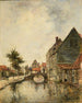 Kanał wewnętrzny miasta Dordrecht - Johan Barthold Jongkind — widok dzieła