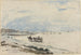 Chariot sur la plage à Étretat - Johan Barthold Jongkind — widok dzieła