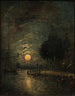 Widok w świetle księżyca z Dordrecht - Johan Barthold Jongkind — widok dzieła