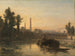 Widok na rzekę we Francji, prawdopodobnie w pobliżu Pontoise - Johan Barthold Jongkind — widok dzieła