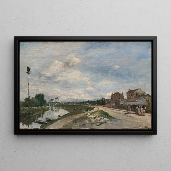 La Seine à Bas-Meudon - Johan Barthold Jongkind — oprawiony obraz na ścianie