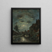 Wewnętrzny kanał w Dordrecht Claire de Lune - Johan Barthold Jongkind — oprawiony obraz na ścianie