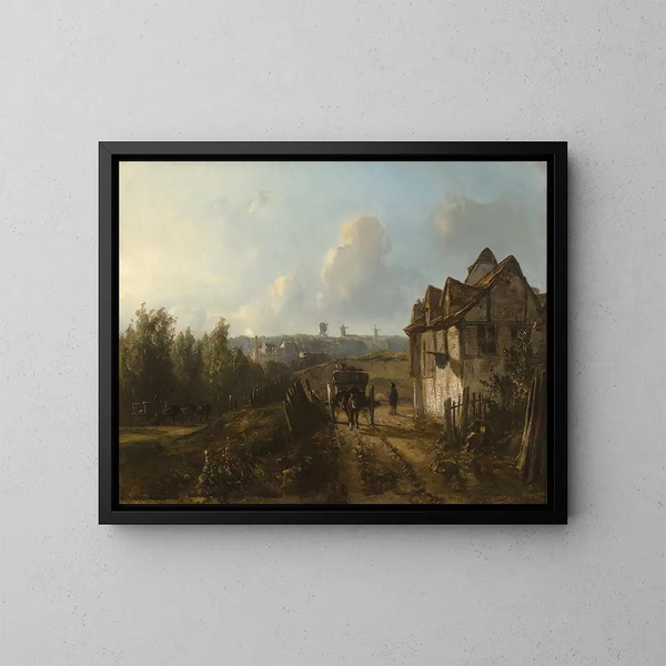 Widok na Montmartre - Johan Barthold Jongkind — oprawiony obraz na ścianie