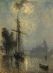 Widok na port Doverschie - Johan Barthold Jongkind — widok dzieła