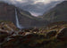 Kaskad Feige Feigefossen Lysterfjord Norwegia - Johan Christian Dahl — widok dzieła
