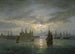 Zamku Kronborg w świetle księżyca - Johan Christian Dahl — widok dzieła