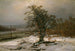Dąb nad brzegiem Łaby zimą - Johan Christian Dahl — widok dzieła