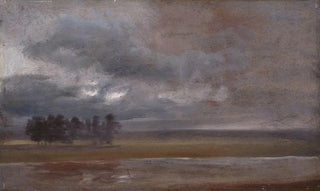 Johan Christian Dahl - The Elbe in Rain.webp