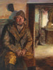 wnętrza z rybakiem - Johan Christopher Schlichtkrull — widok dzieła