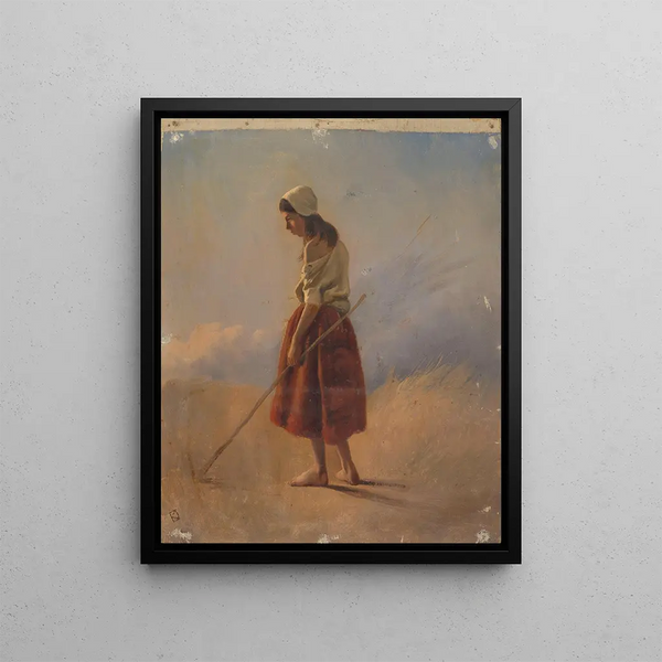 Johan Danil Koelman - Staande boerenmeisje met stok.webp